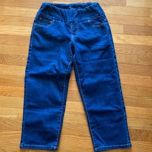 Elastic waist jean capris….never worn and in original packaging